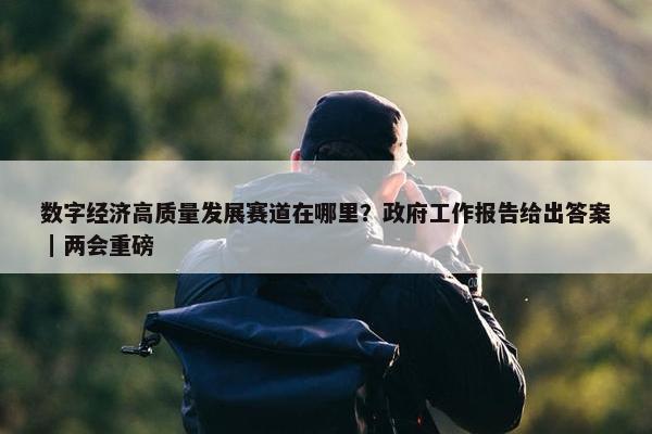 数字经济高质量发展赛道在哪里？政府工作报告给出答案｜两会重磅